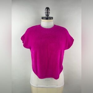 💚 3413. Fuzzy Stretchy Short Sleeve Top